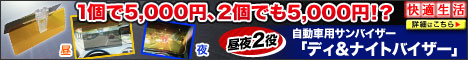 自動車用サンバイザー「ディ＆ナイトバイザー」